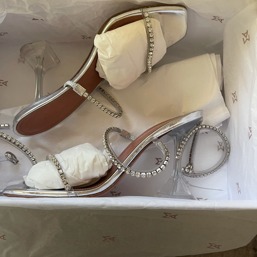 Authentic Amina Muaddi shoe.